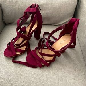 Torrid burgundy strappy heels